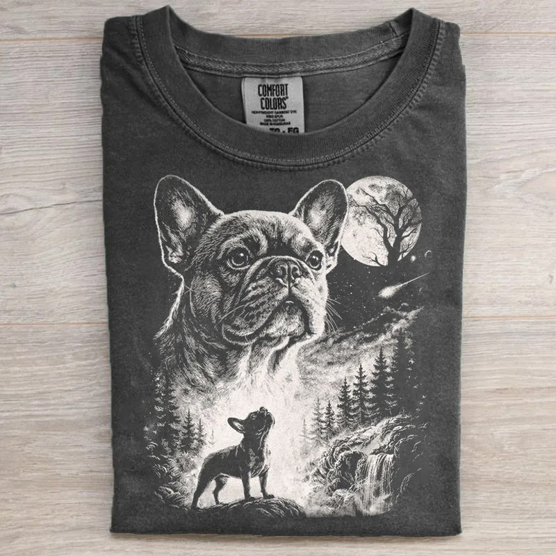French Bulldog Howling to The Moon T-shirt