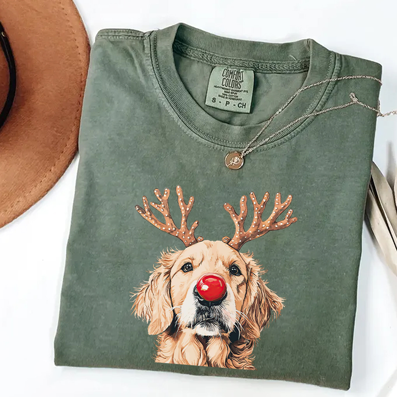 Golden Retriever Christmas T-shirt