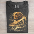 Golden Retriever Lighthouse Guardian Graphic T-shirt
