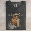 Funny Golden Retriever Drinking Iced Coffe T-shirt