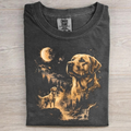 Golden Retriever Howling to The Moon T-shirt