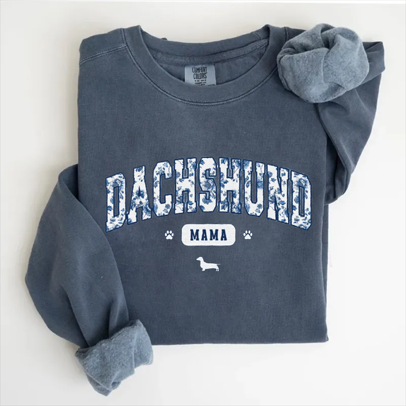 Comfort Colors Floral Dachshund Mama Sweatshirt