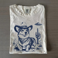 Western Cowboy Corgi UFO T-shirt