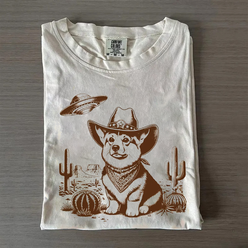 Comfort Colors Corgi Cowboy T-shirt