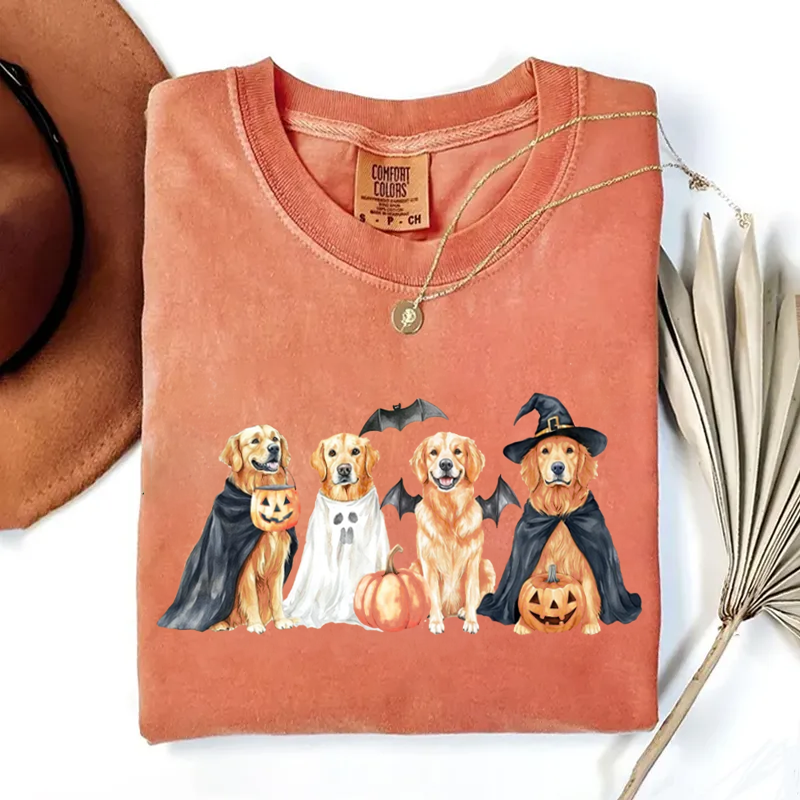 T-shirt Comfort Colors Halloween Golden Retriever