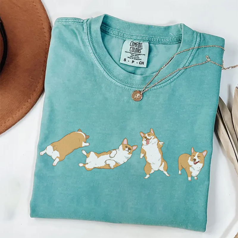 Camiseta linda de corgi