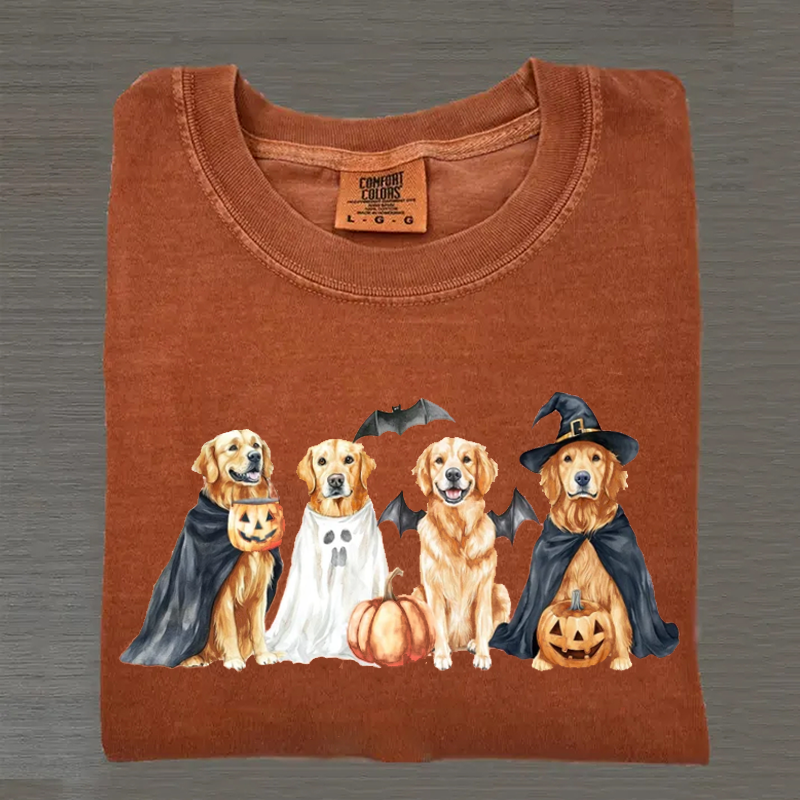T-shirt Comfort Colors Halloween Golden Retriever