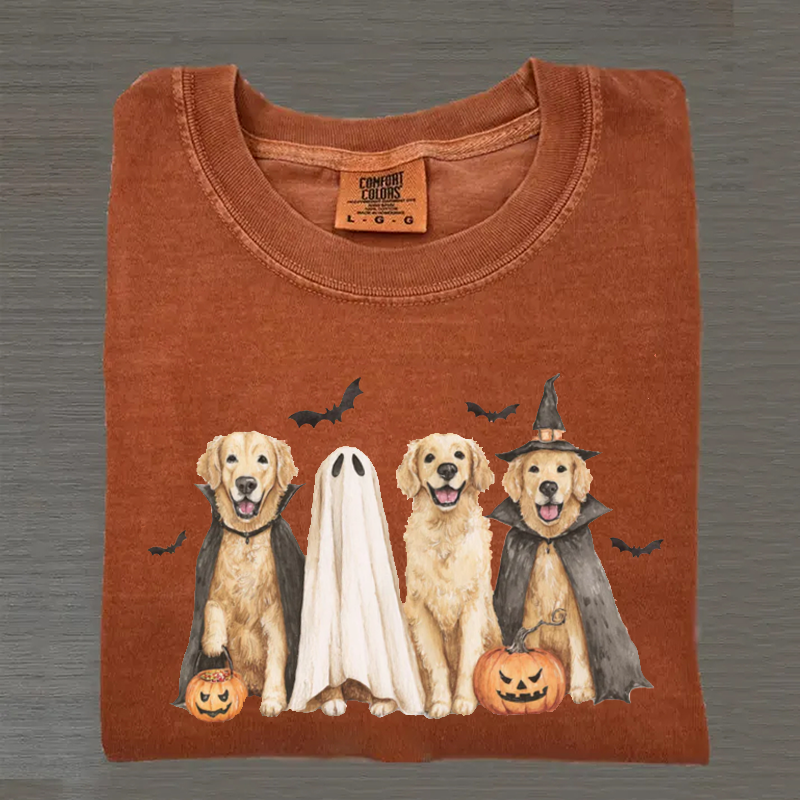 T-shirt Golden Retriever Halloween