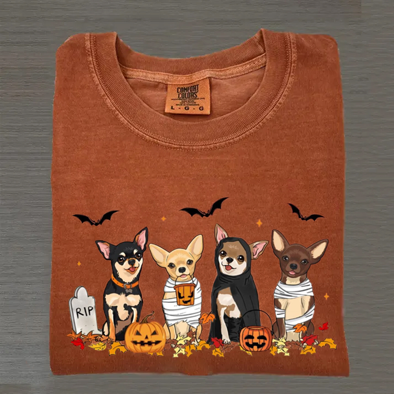 Chihuahua Ghost Dogs Halloween T-shirt