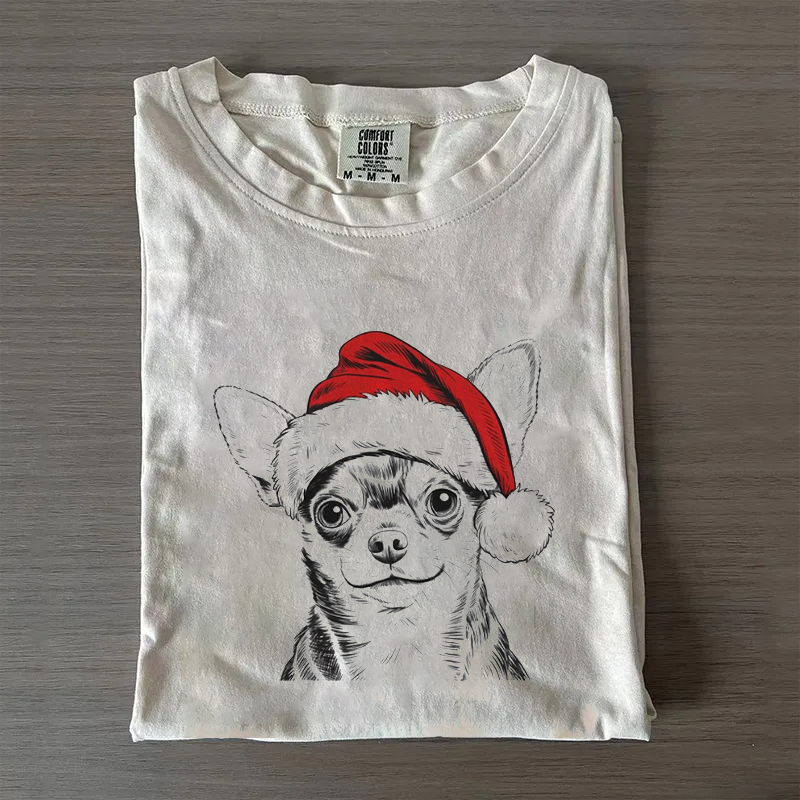 Chihuahua Santa Christmas T-shirt