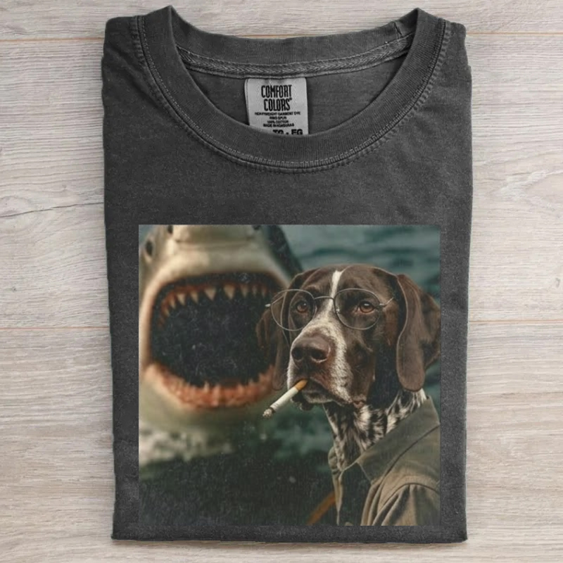 Funny German Shorthair Pointer Shark T-shirt