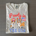 Corgi 4th of July T-shirt