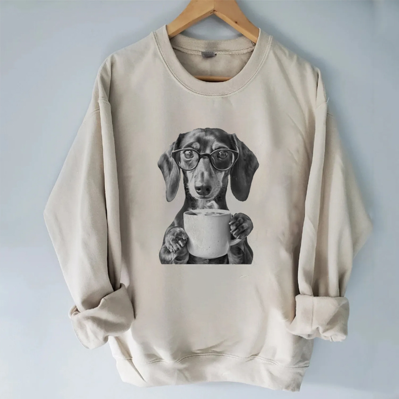 T-shirt/Sweatshirt Teckel Buveur de Café