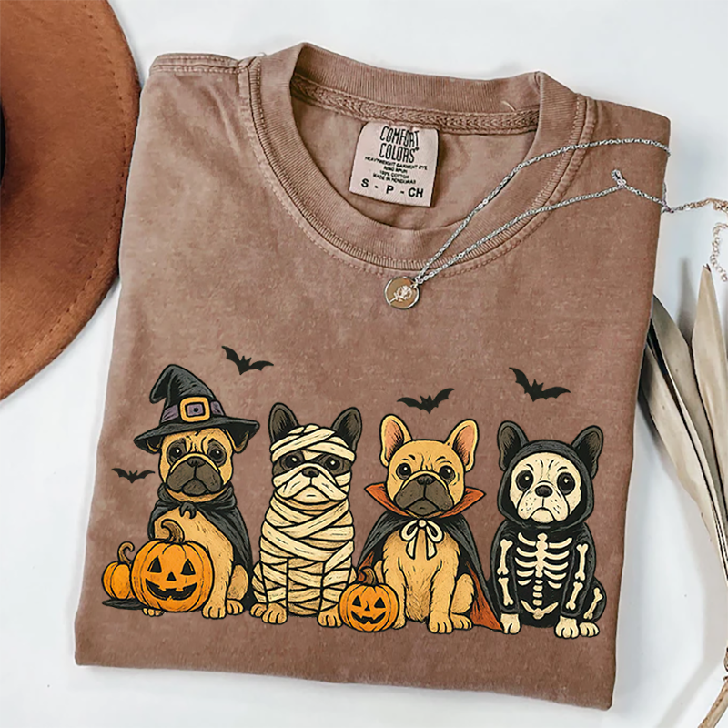 T-shirt Comfort Colors Halloween Bouledogue Français