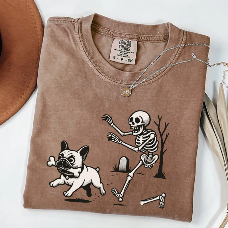 T-shirt Comfort Colors Halloween Bouledogue Français