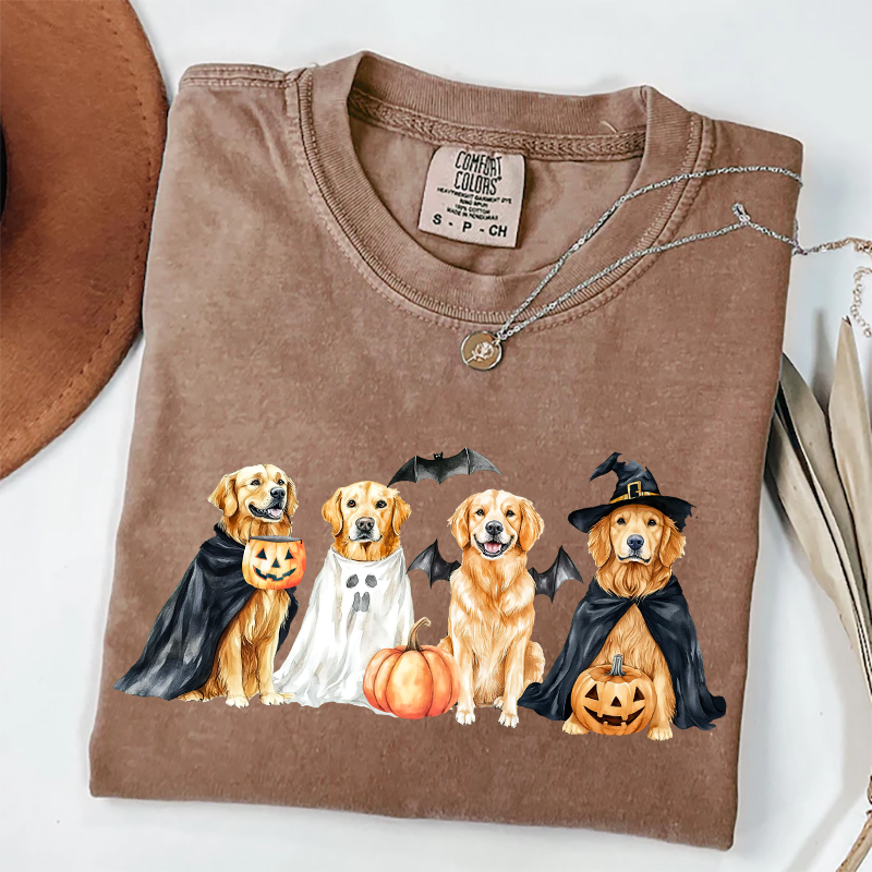 T-shirt Comfort Colors Halloween Golden Retriever