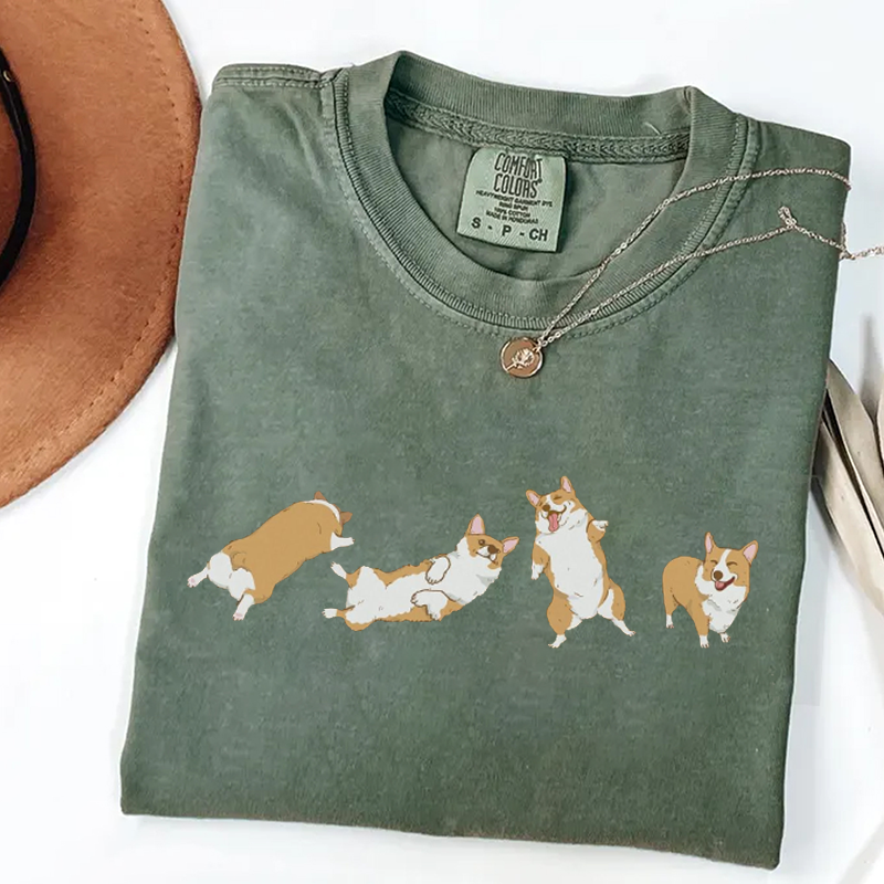 Camiseta linda de corgi