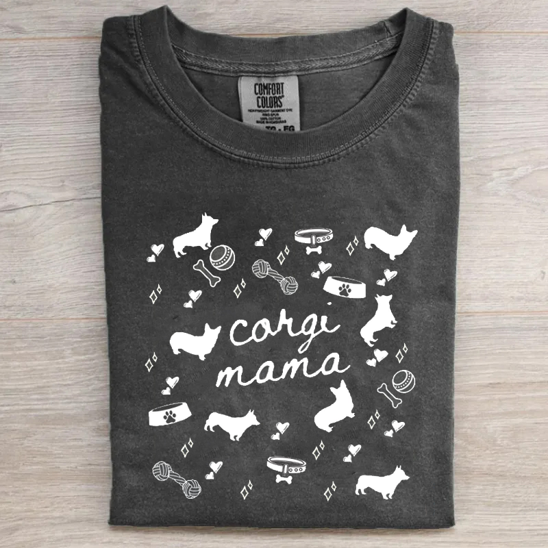 Corgi Dog Mom Comfort Colors T-shirt