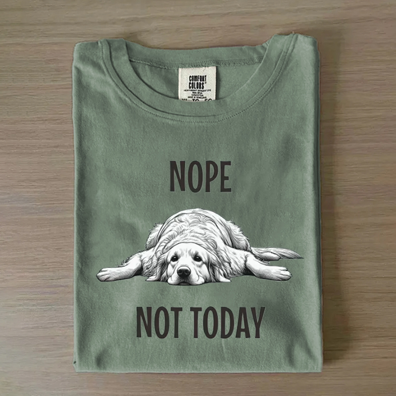 T-shirt Golden Retriever No, Non Oggi