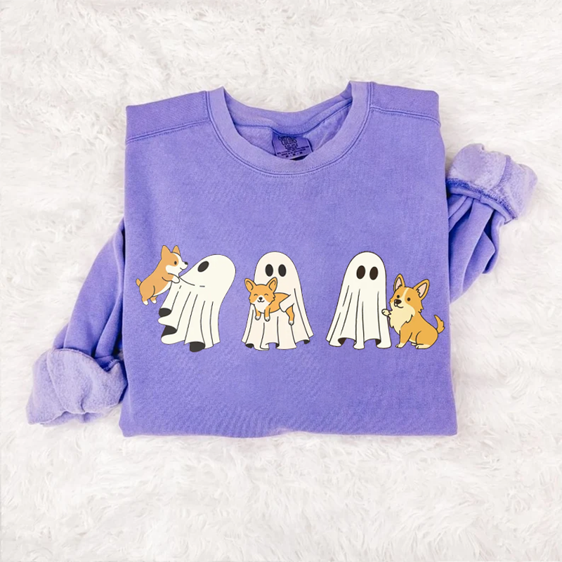 Sweat-shirt Halloween Chien Corgi