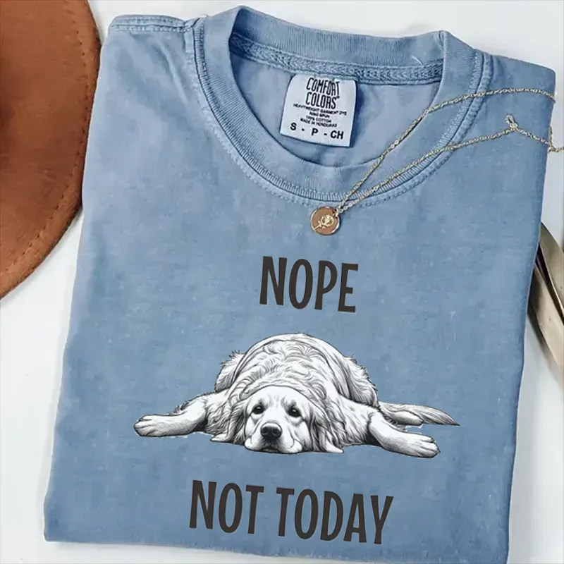 T-shirt Golden Retriever No, Non Oggi