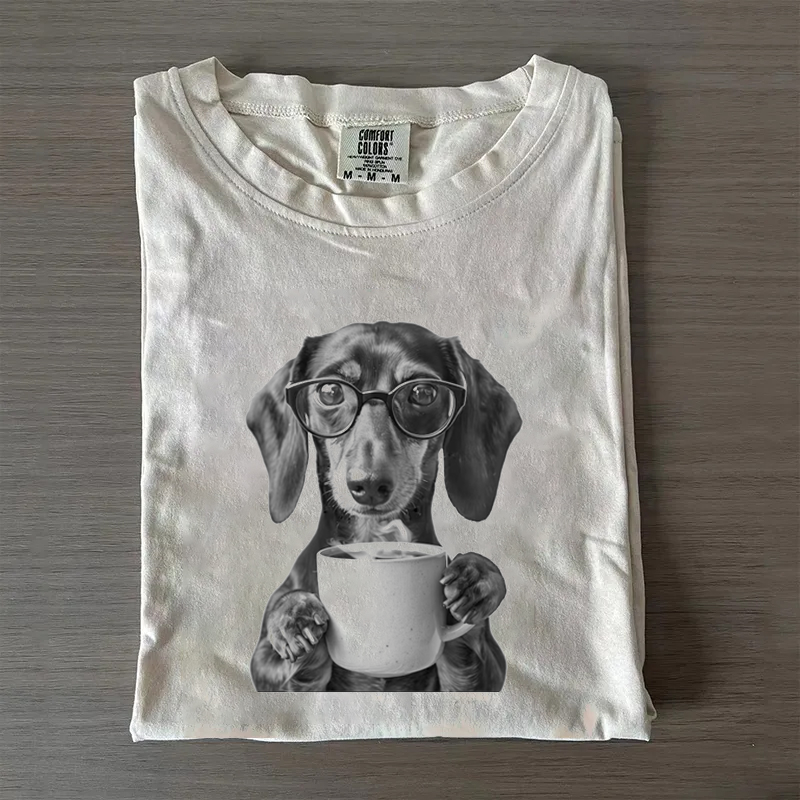 T-shirt/Sweatshirt Teckel Buveur de Café