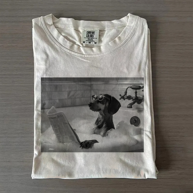 T-shirt Vintage Divertente Bassotto