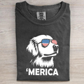 Merica Golden Retriever T-shirt