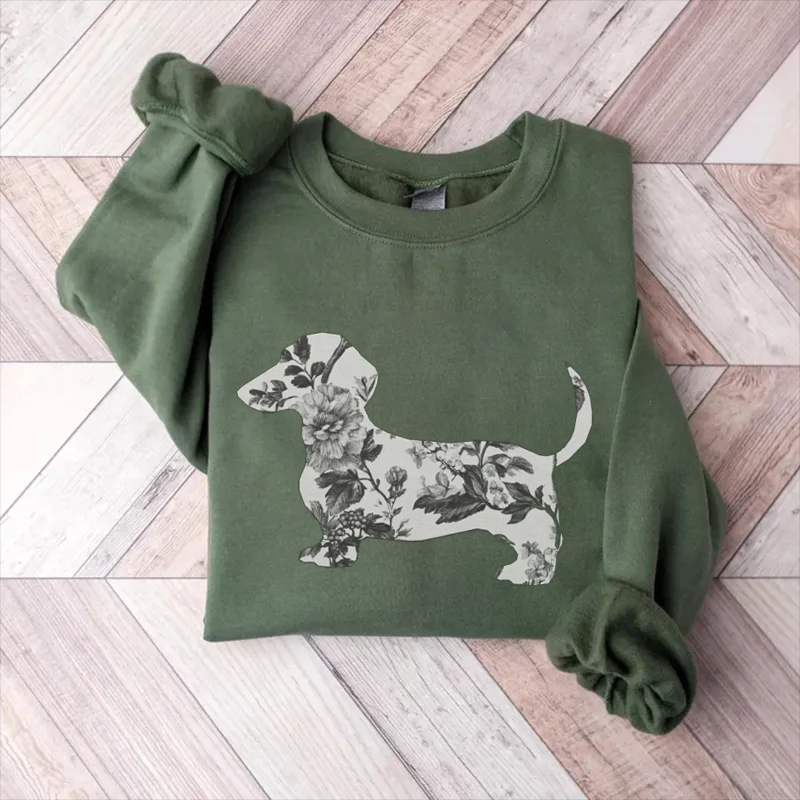 Sudadera Floral de Dachshund