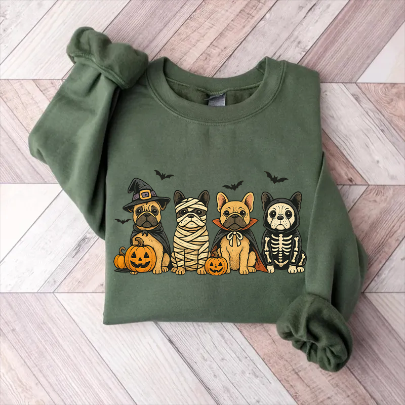 Sweatshirt Comfort Colors Bouledogue Français Halloween