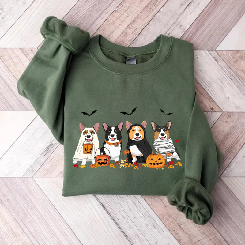 Halloween Corgi Ghost Dogs Sweatshirt