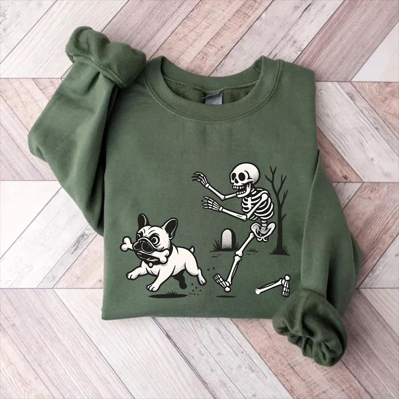 Sweat-shirt unisexe Comfort Colors Halloween Bouledogue Français