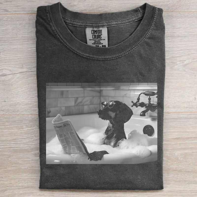 T-shirt Vintage Divertente Bassotto