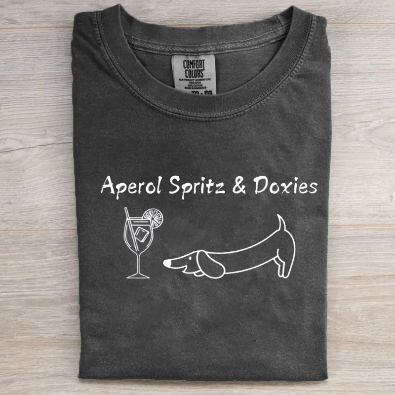 Aperol Spritz and Doxies Dachshund T-shirt