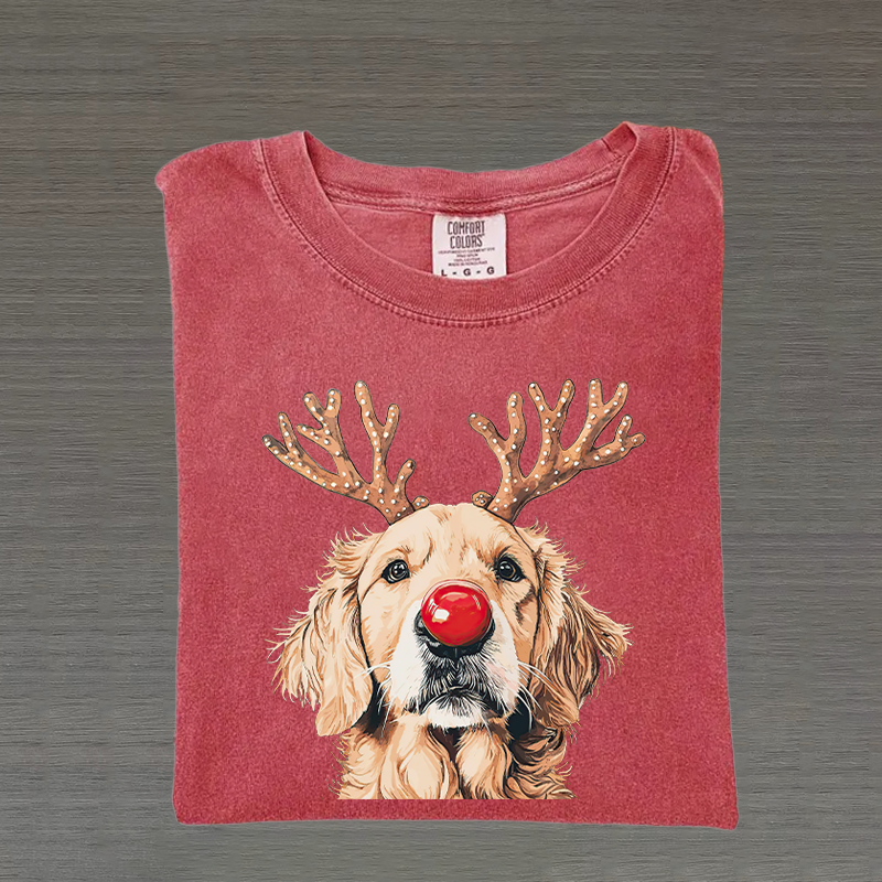 T-shirt Natale Golden Retriever