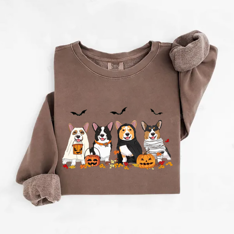 Halloween Corgi Geister Hunde Sweatshirt