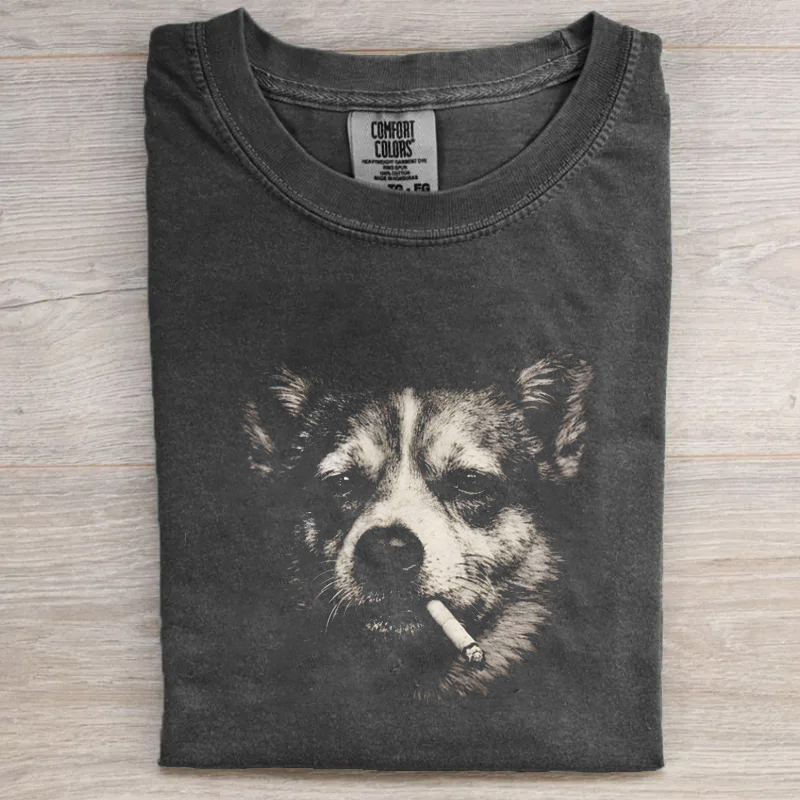 Corgi Smoking Meme T-shirt