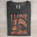 I Love Wieners Funny Dachshund Dog T-shirt