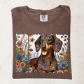 Floral Dachshund Comfort Colors T-shirt