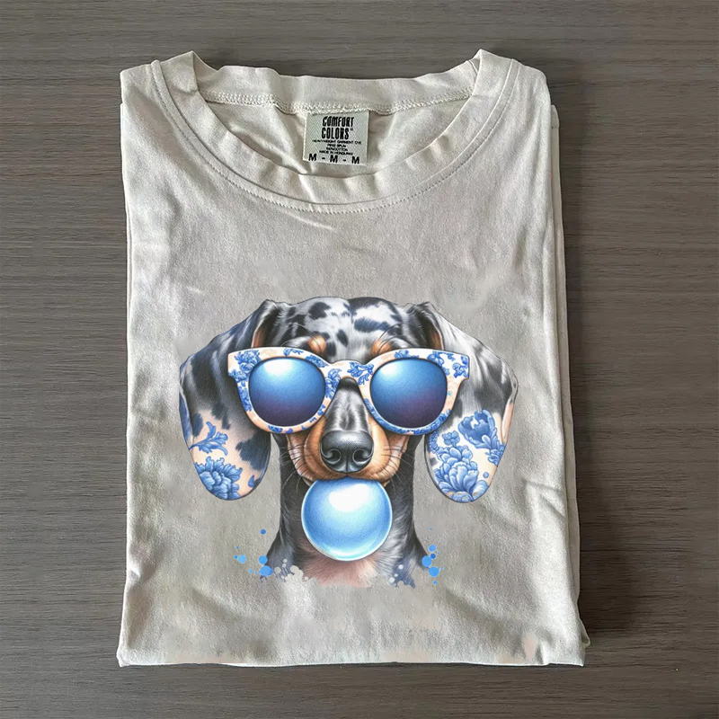 Bubblegum Dachshund T-shirt