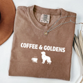 Comfort Colors Coffee and Goldens T-shirt