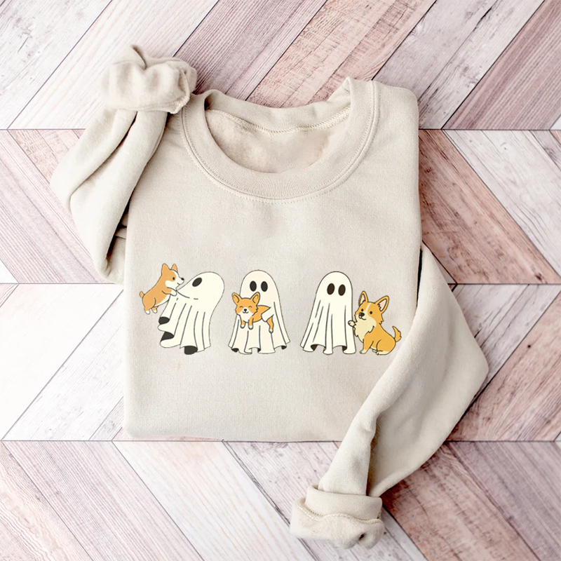 Sweat-shirt Halloween Chien Corgi