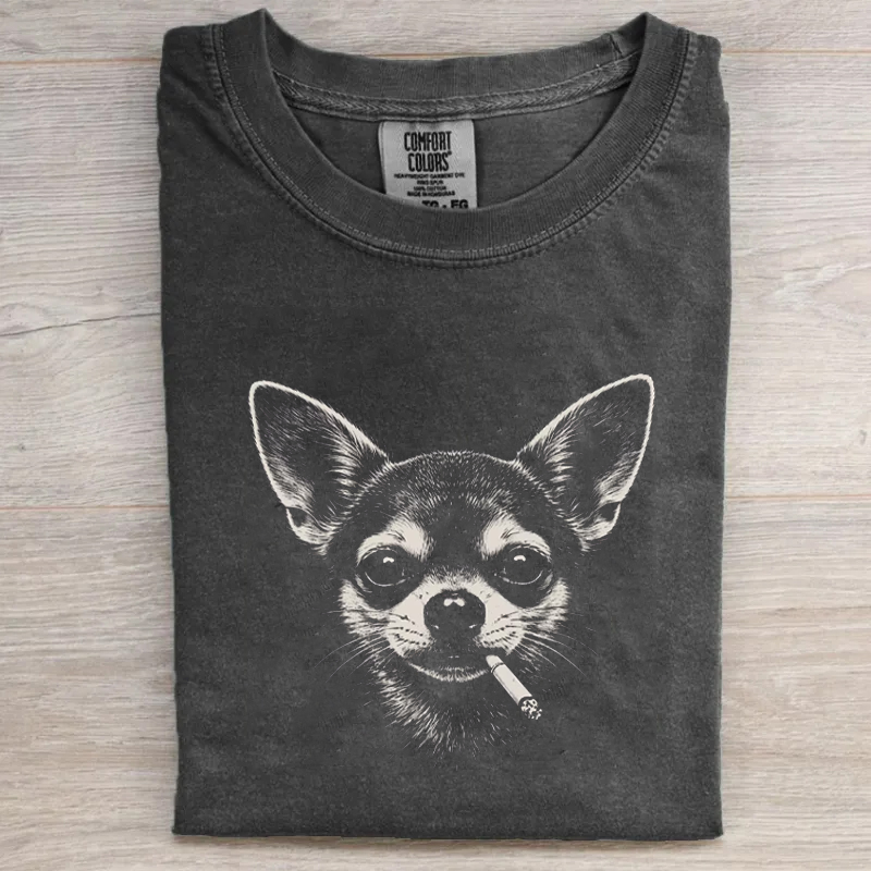 Smoking Chihuahua T-shirt