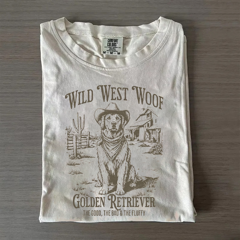 Wild West Golden Retriever T-shirt