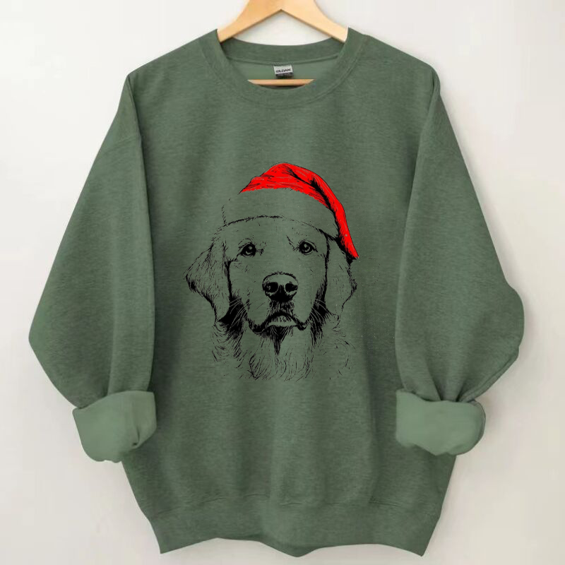 Golden Retriever Santa Christmas Sweatshirt