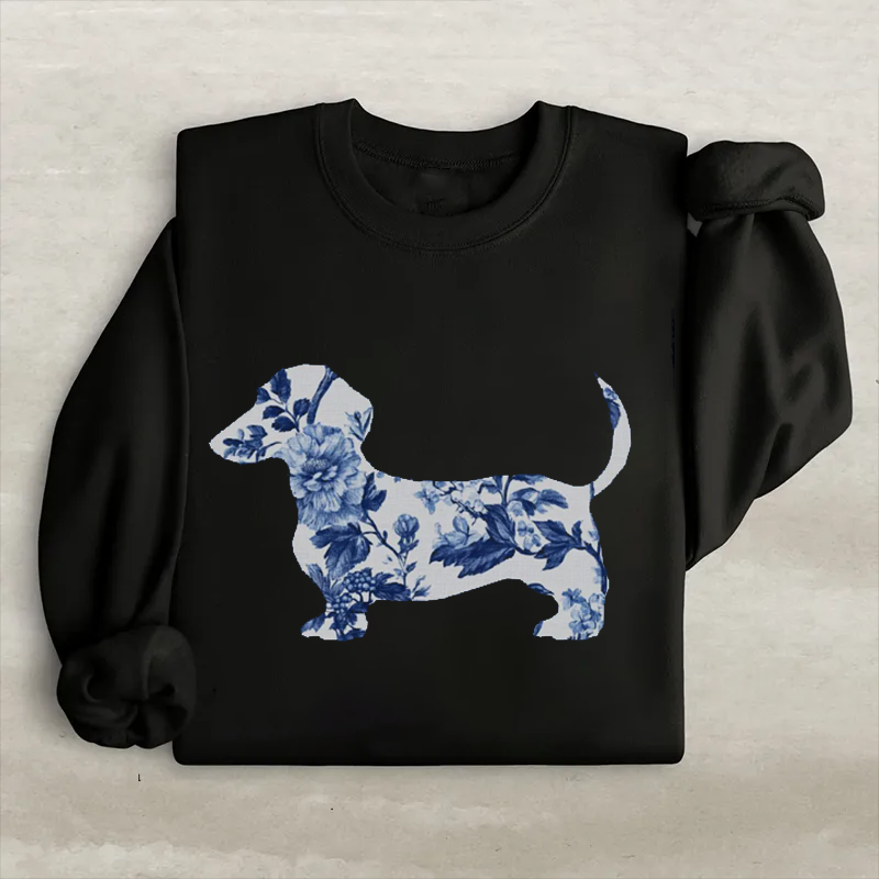 Sudadera Floral de Dachshund