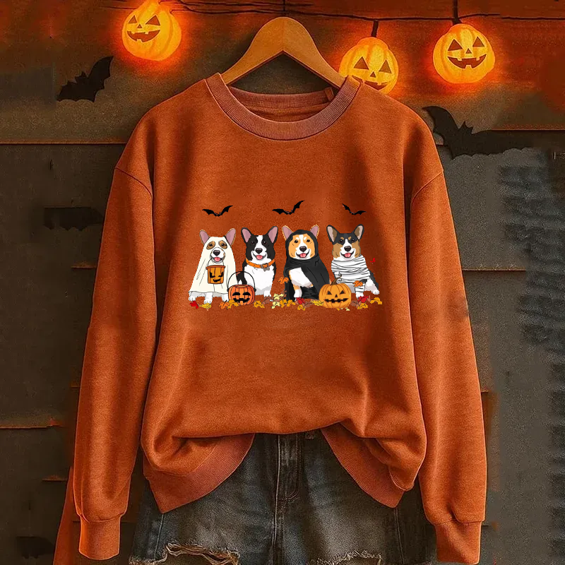 Halloween Corgi Geister Hunde Sweatshirt
