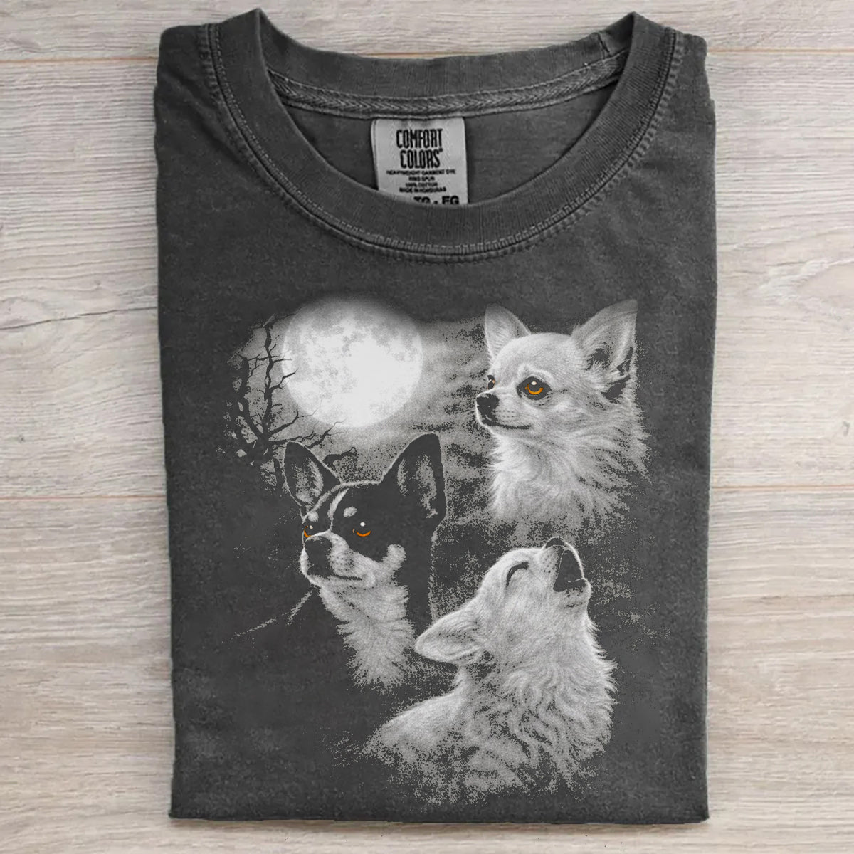 Chihuahua Full Moon Vintage T-shirt