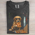 Funny Golden Retriever Pizza T-shirt