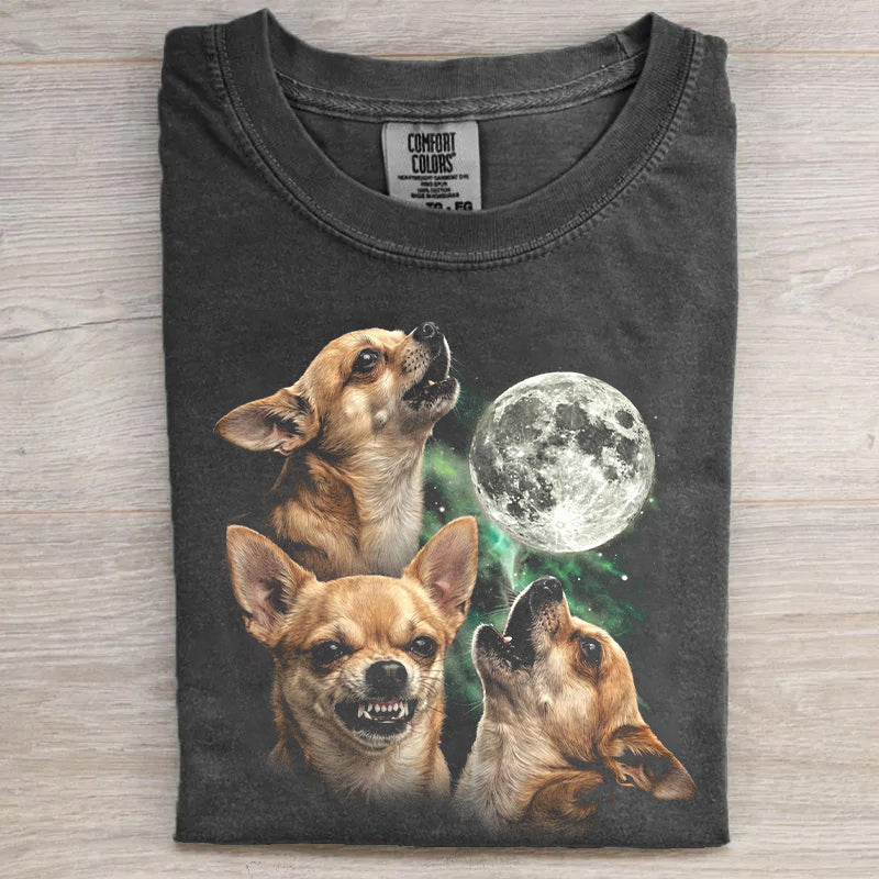 Chihuahuas Howling Moon T-shirt